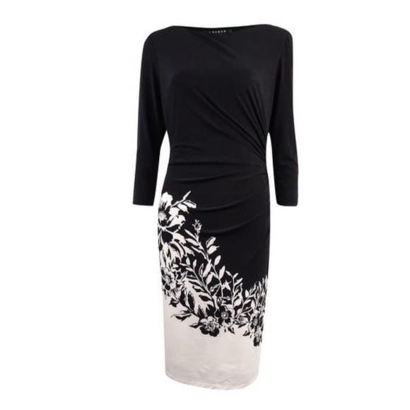 Lauren Ralph Lauren Dresses & Skirts - Lauren Ralph Lauren Floral Lg Sleeve Jersey Dress